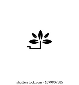 laef logo icon design with white background and simple style