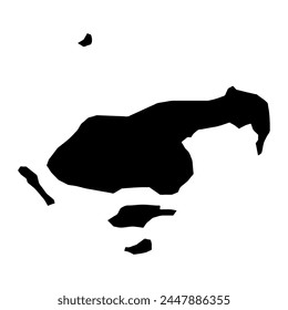Laeso map, administrative division of Denmark. Vector illustration.