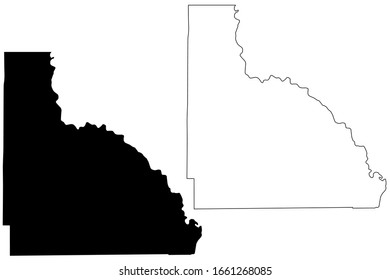 Lafayette County, Florida (U.S. county, United States of America, USA, U.S., US) map vector illustration, scribble sketch Lafayette map