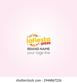 la-fiesta pizza vector logo, Fast food, lafiesta pizza creative logo, Fast food Café Identity design, restaurant logo,
