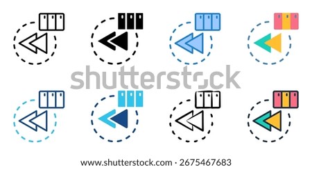 Lag compensation icon set multiple style collection 
