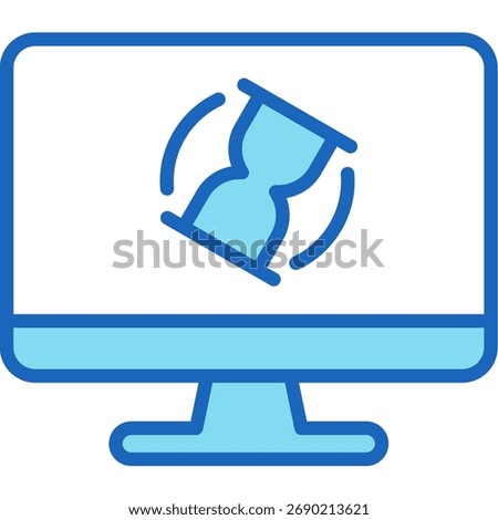 Lag Icon blue Vector Illustration