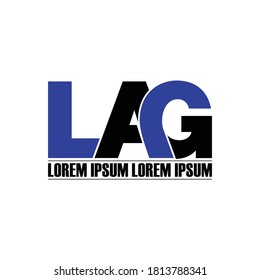 vector de diseño de logotipo de monograma de letras LAG