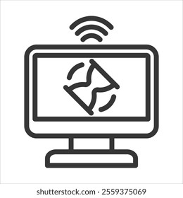 Lag Outline Icon Vector Illustration
