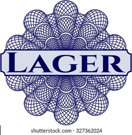 Lager abstract linear rosette