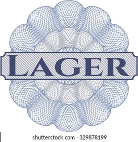 Lager abstract linear rosette