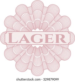 Lager abstract linear rosette