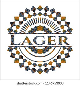 Lager arabesque emblem background. arabic decoration.