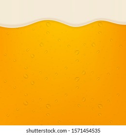 lager beer background. Beer in the high magnification. Vector stock illustration.