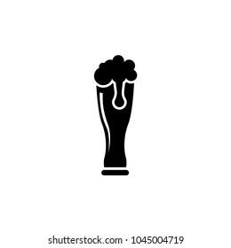 Lager Beer. Flat Vector Icon. Simple black symbol on white background