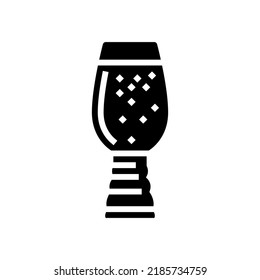 lager beer glass glyph icon vector. lager beer glass sign. isolated symbol illustration