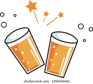 Lager beer icon. Vector beer. Glass with beer.glass.beer.