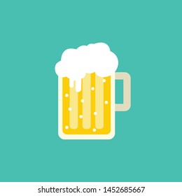 Lager beer icon. Vector beer. Glass with beer