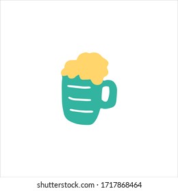 Lager beer icon. Vector beer. Glass with beer. Doodle hand drawn icon