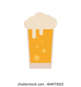 Lager beer icon. Vector beer. Glass with beer isolated on background