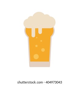 Lager beer icon. Vector beer. Glass with beer isolated on background