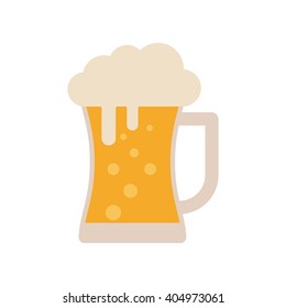 Lager beer icon. Vector beer. Glass with beer isolated on background