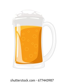 Lager beer icon. Vector beer. Glass with beer isolated on background Web site page and mobile app design vector element.