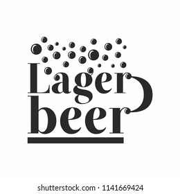 Lager beer logo. Vector