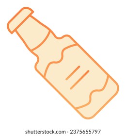 Icono plano de botella de cerveza. Iconos de color naranja alcohólico en un estilo plano de moda. Diseño de estilo de gradiente de botella de cerveza, diseñado para web y aplicación. Eps 10