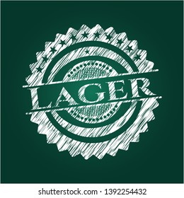 Lager with chalkboard texture. Vector Illustration. Detailed.