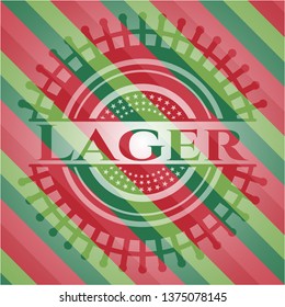Lager christmas emblem.