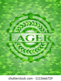 Lager green mosaic emblem