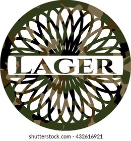 Lager on camo pattern