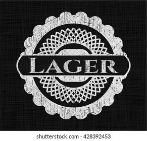 Lager on chalkboard