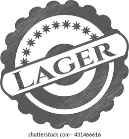 Lager with pencil strokes