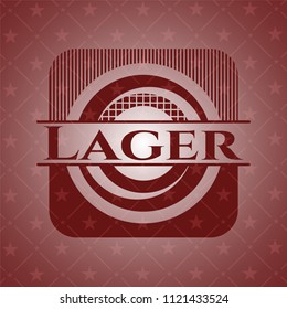 Lager red emblem. Retro