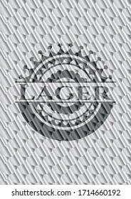 Lager silver badge or emblem. Scales pattern. Vector Illustration. Detailed. 