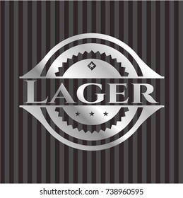 Lager silver shiny badge