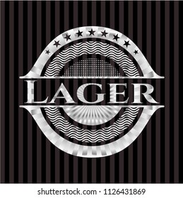 Lager silver shiny emblem