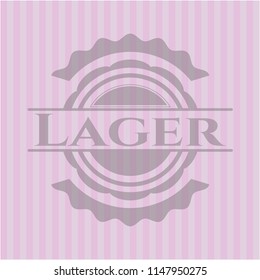 Lager vintage pink emblem