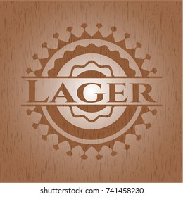 Lager vintage wood emblem
