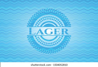 Lager water wave concept badge. Vector Illustration. Detailed.