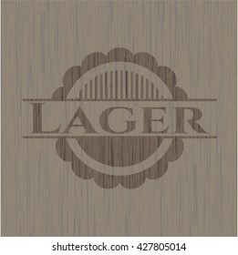 Lager wooden emblem. Retro