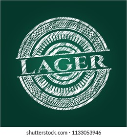 Lager written on a chalkboard