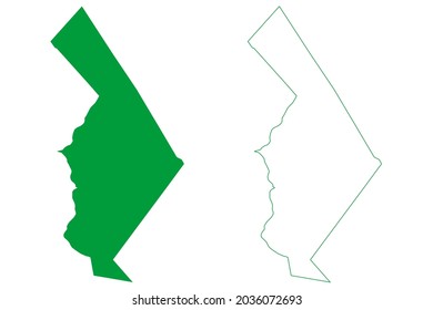 Lagoa da Canoa municipality (Alagoas state, Municipalities of Brazil, Federative Republic of Brazil) map vector illustration, scribble sketch Lagoa da Canoa map