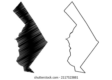 Lagoa da Canoa municipality (Alagoas state, Municipalities of Brazil, Federative Republic of Brazil) map vector illustration, scribble sketch Lagoa da Canoa map