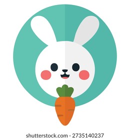 Lagomorph meal package for pet rabbit feeding isolated vector illustration on white background