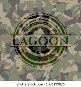 Lagoon camo emblem. Vector Illustration. Detailed.