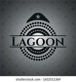 Lagoon dark icon or emblem. Vector Illustration. Detailed.
