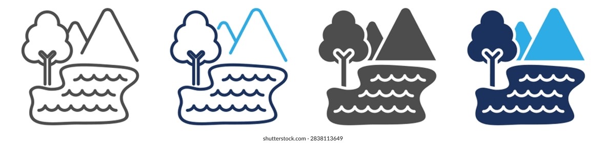 lagoon icon set multi concept