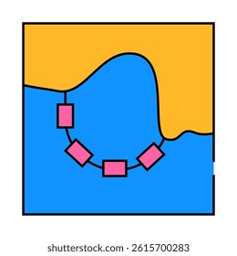 lagoon tidal power plants line icon vector. lagoon tidal power plants sign. isolated symbol illustration