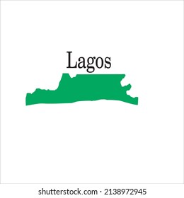 Lagos Map On White Background