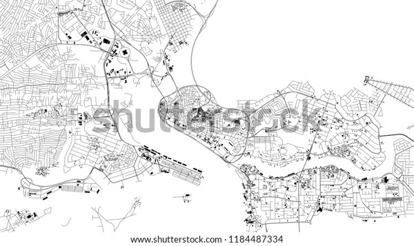 Lagos Map Satellite View City 600w 1184487334 