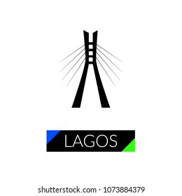 Lagos, Nigeria - 04/21/2018: Lagos Suspension Bridge Monument