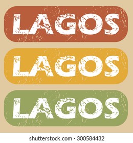 Lagos on colored background